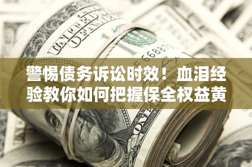 武汉警惕债务诉讼时效！血泪经验教你如何把握保全权益黄金期