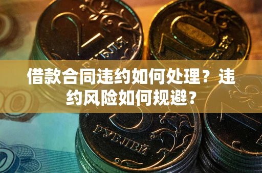武汉借款合同违约如何处理？违约风险如何规避？