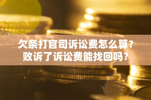 武汉欠条打官司诉讼费怎么算？败诉了诉讼费能找回吗？