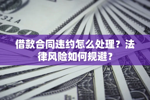 武汉借款合同违约怎么处理？法律风险如何规避？