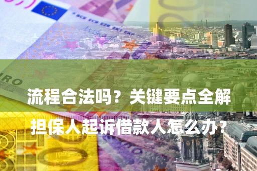 武汉

担保人起诉借款人怎么办？流程合法吗？关键要点全解析